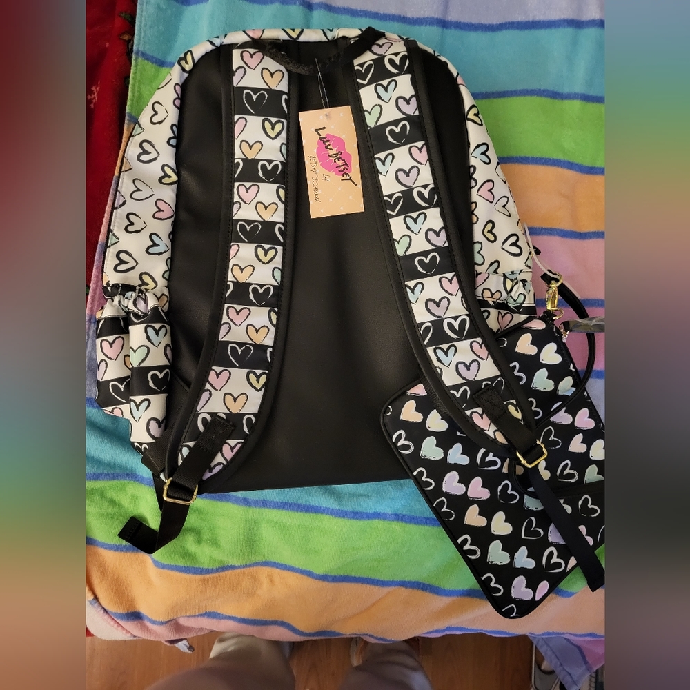 Betsey Johnson Pastel Hearts Backpack